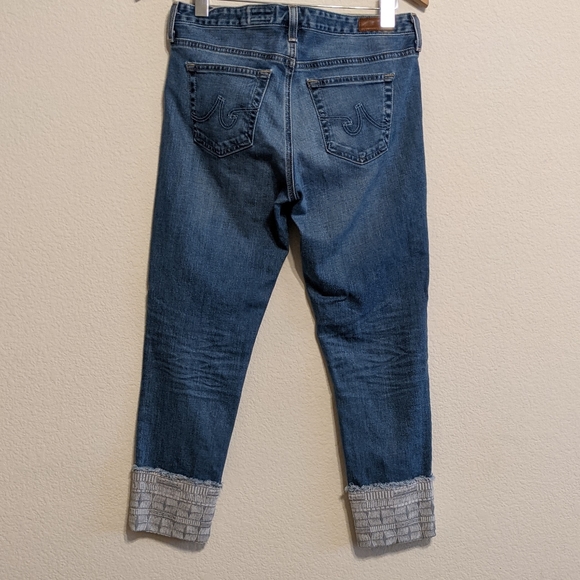 AG Adriano Goldschmied Stilt Crop Cigarette Crop Cuffed Jeans Size 29 EUC. - Picture 7 of 9